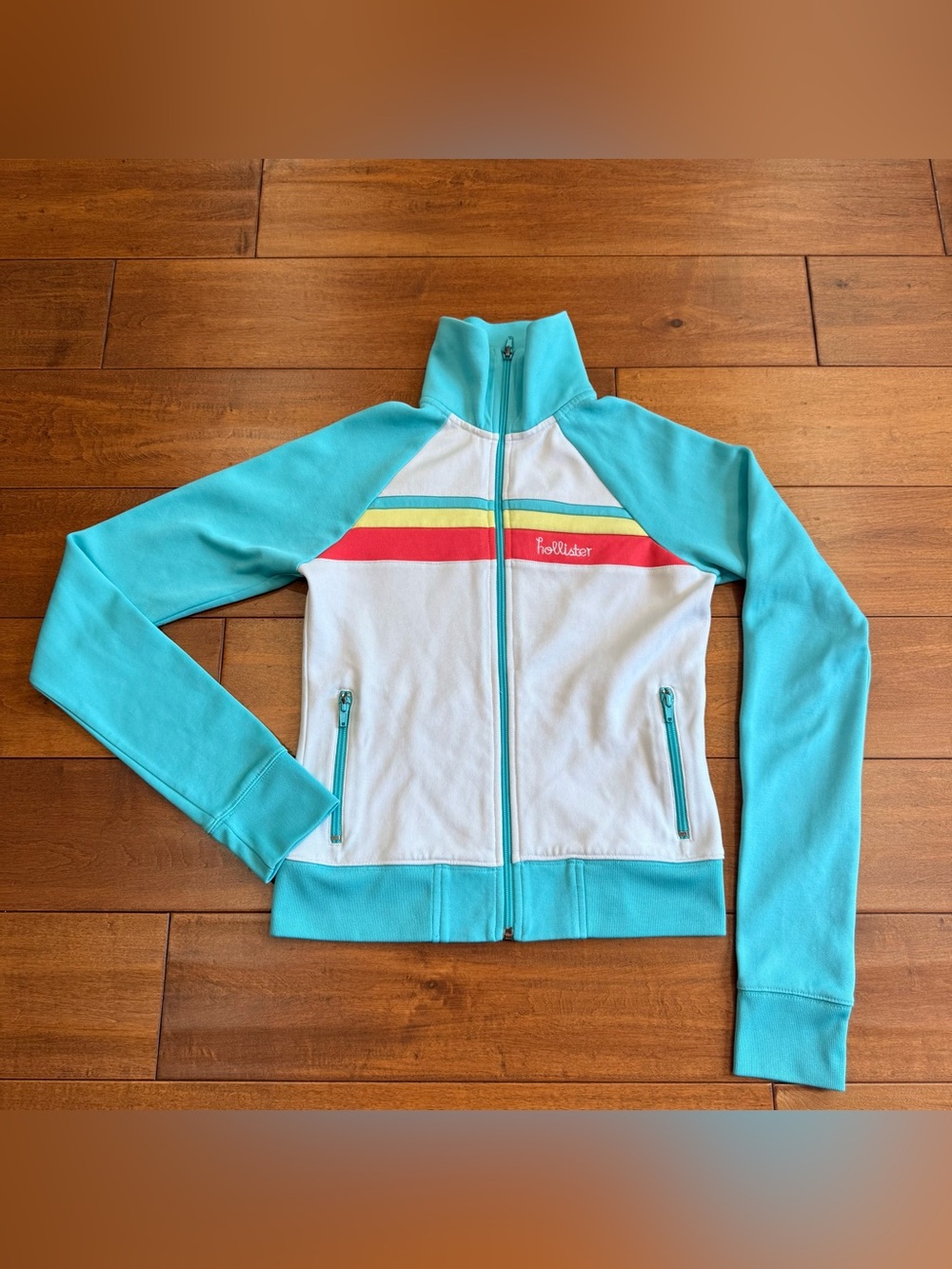 Hollister Vintage Y2K Slim Fit California Track Jacket Full Zip Retro - S - Picture 1 of 9